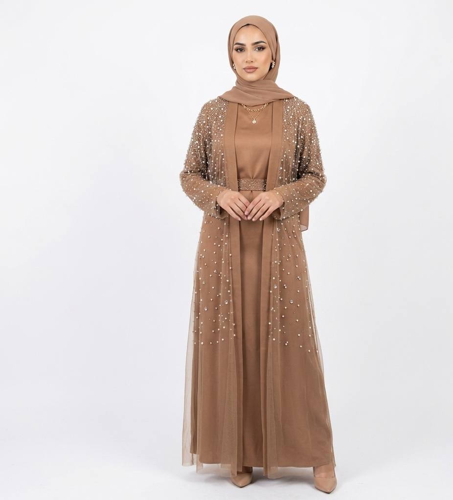 Pearl Veil Abaya Set