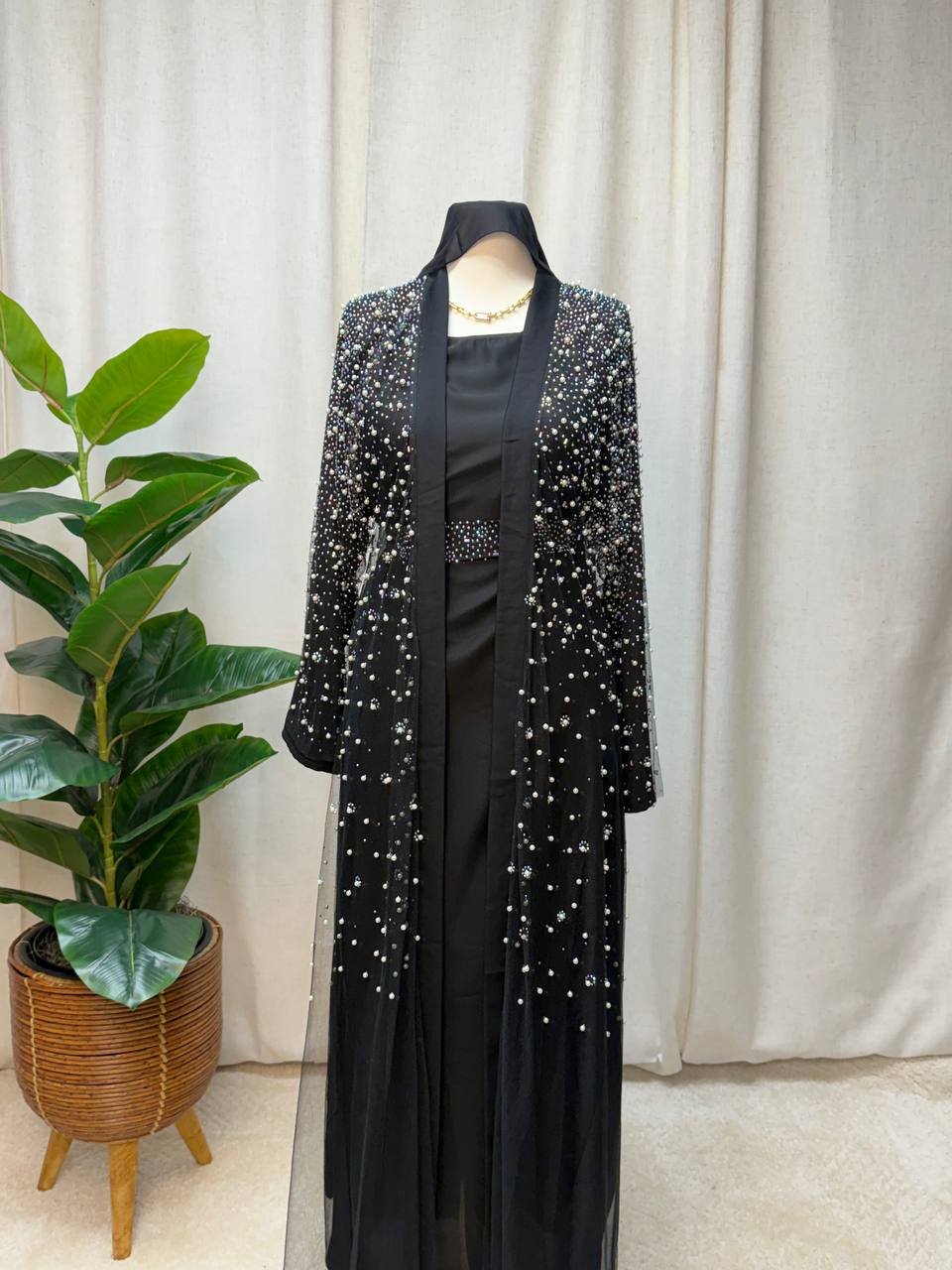 Pearl Veil Abaya Set