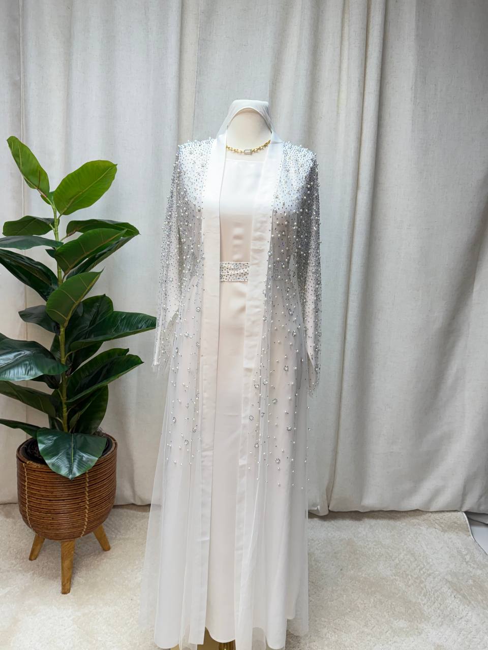 Pearl Veil Abaya Set