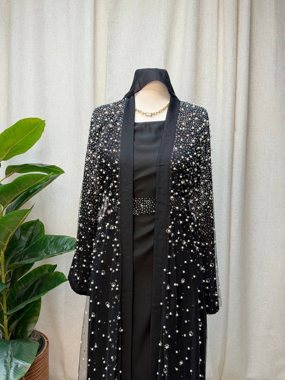Pearl Veil Abaya Set