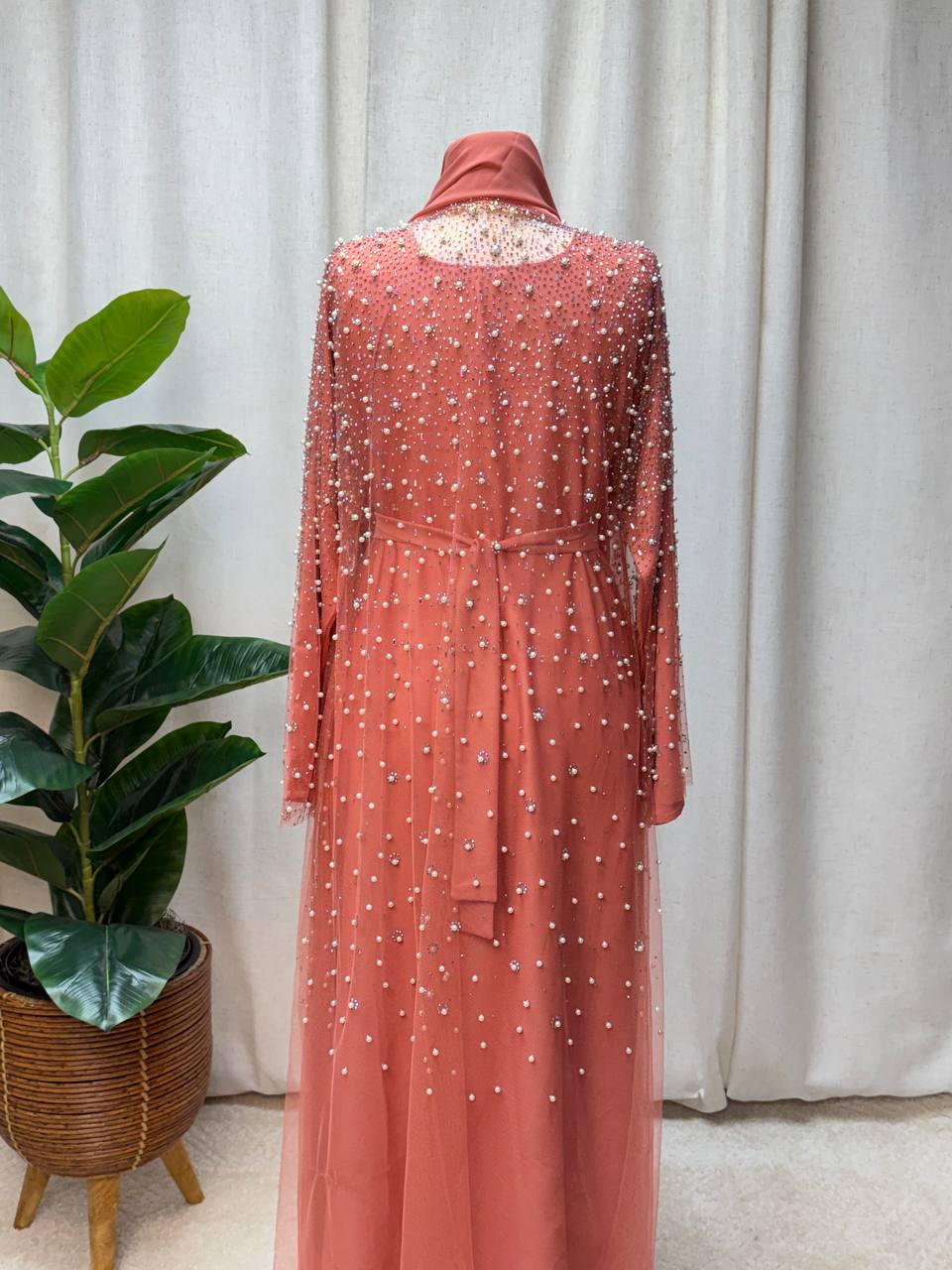 Pearl Veil Abaya Set
