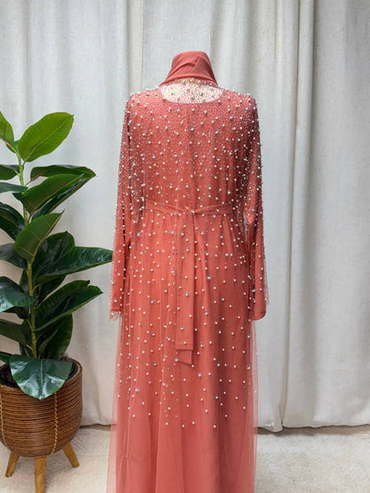 Pearl Veil Abaya Set