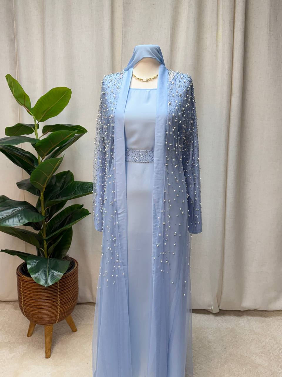 Pearl Veil Abaya Set
