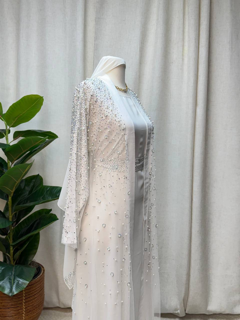 Pearl Veil Abaya Set