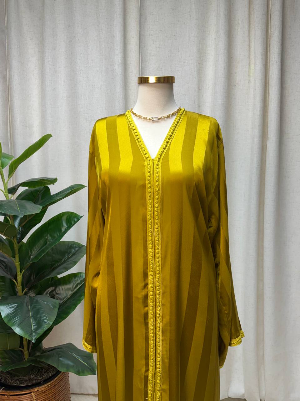 Golden Dusk Satin Caftan