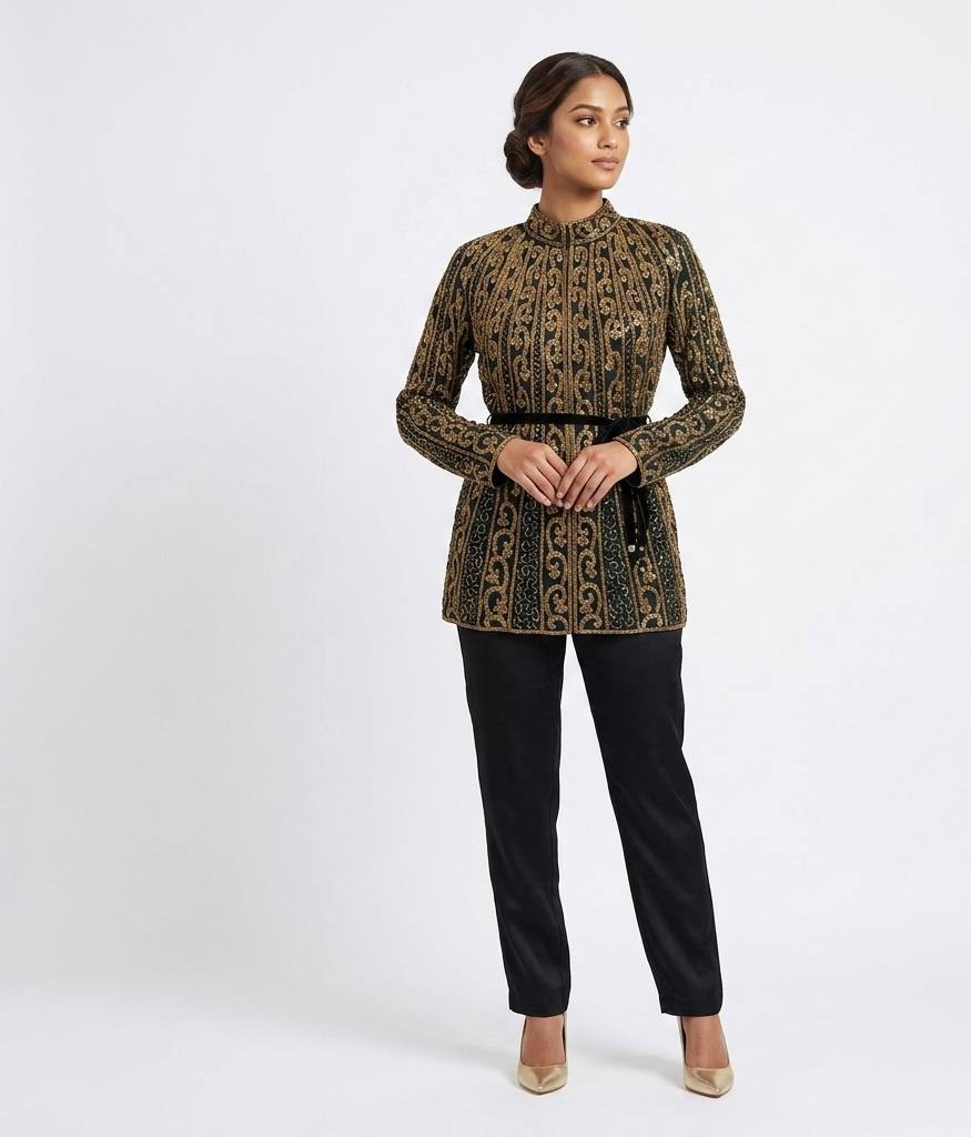 Velvet Royale Beaded Jacket