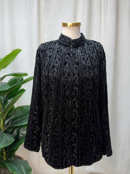 Velvet Royale Beaded Jacket