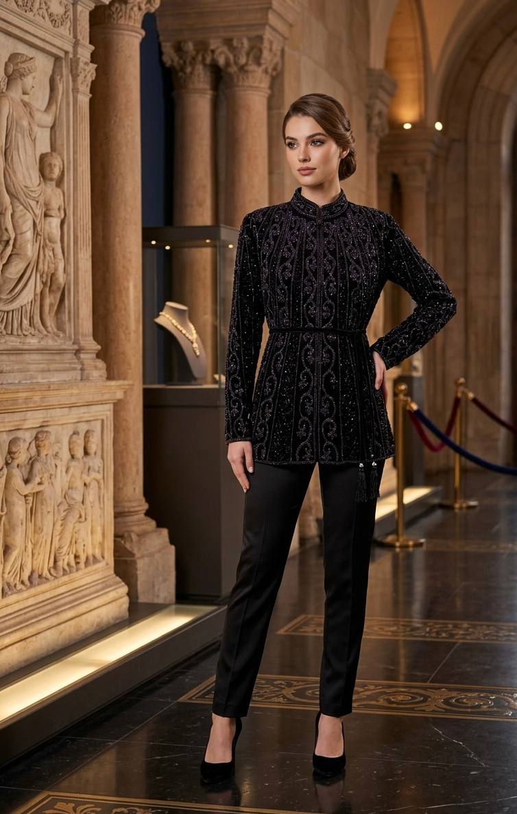 Velvet Royale Beaded Jacket