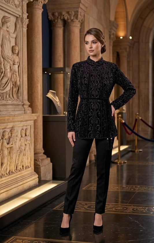 Velvet Royale Beaded Jacket
