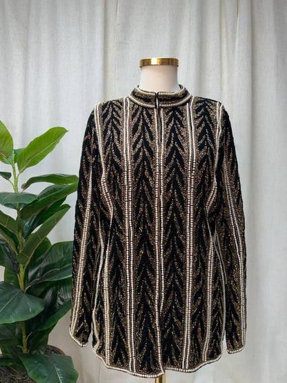 Royal Pearl Velvet Jacket