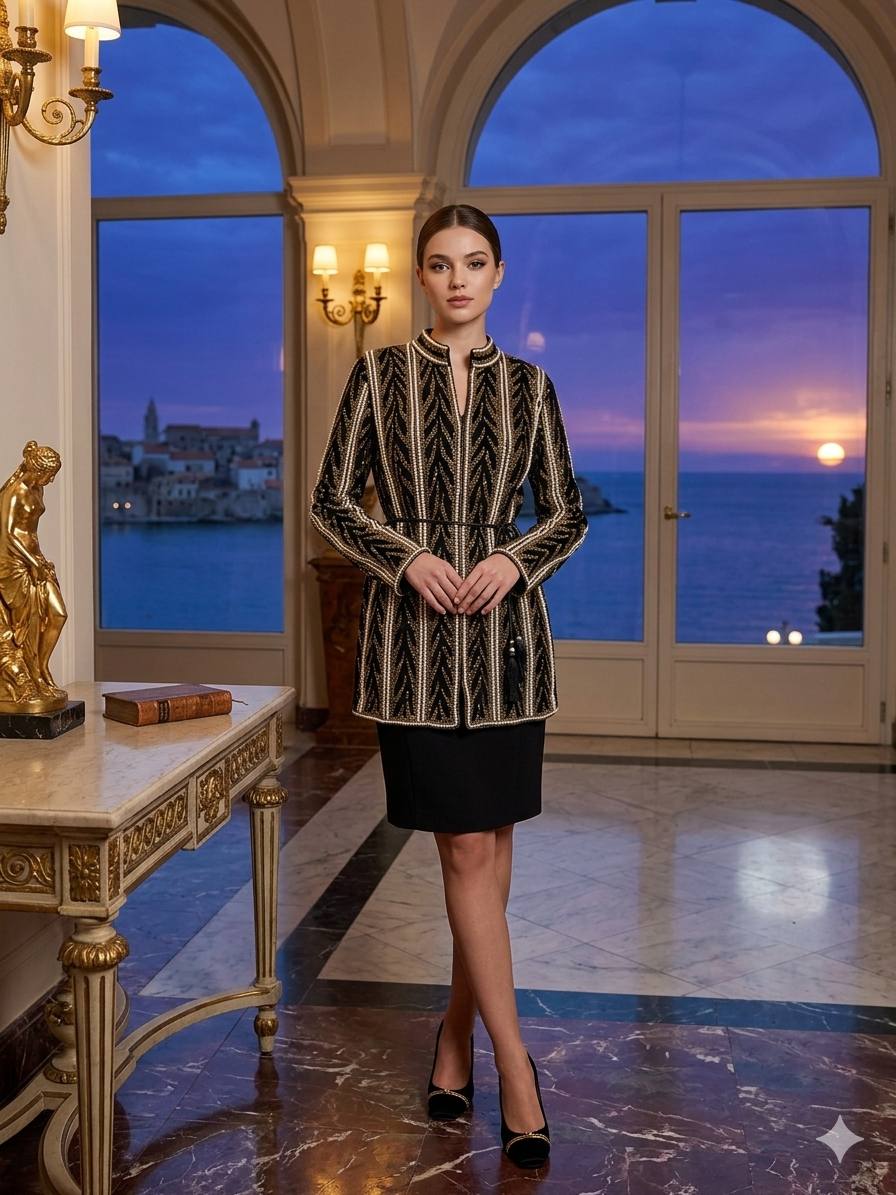 Royal Pearl Velvet Jacket