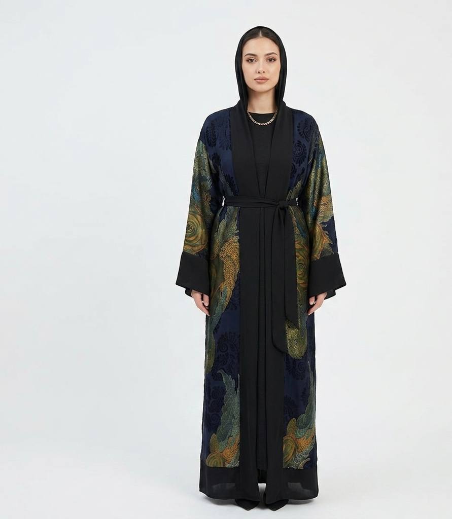 Royal Bloom Open Abaya