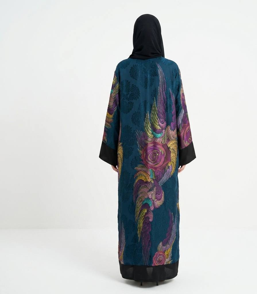 Royal Bloom Open Abaya