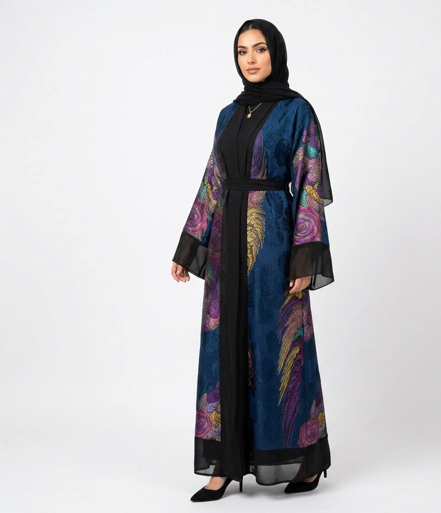 Royal Bloom Open Abaya