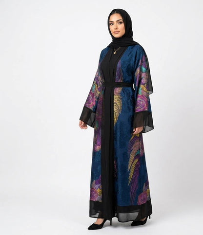 Royal Bloom Open Abaya