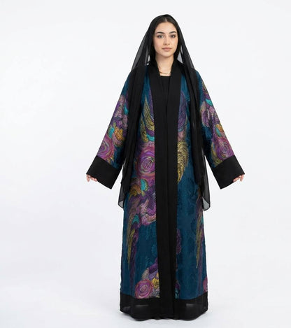 Royal Bloom Open Abaya