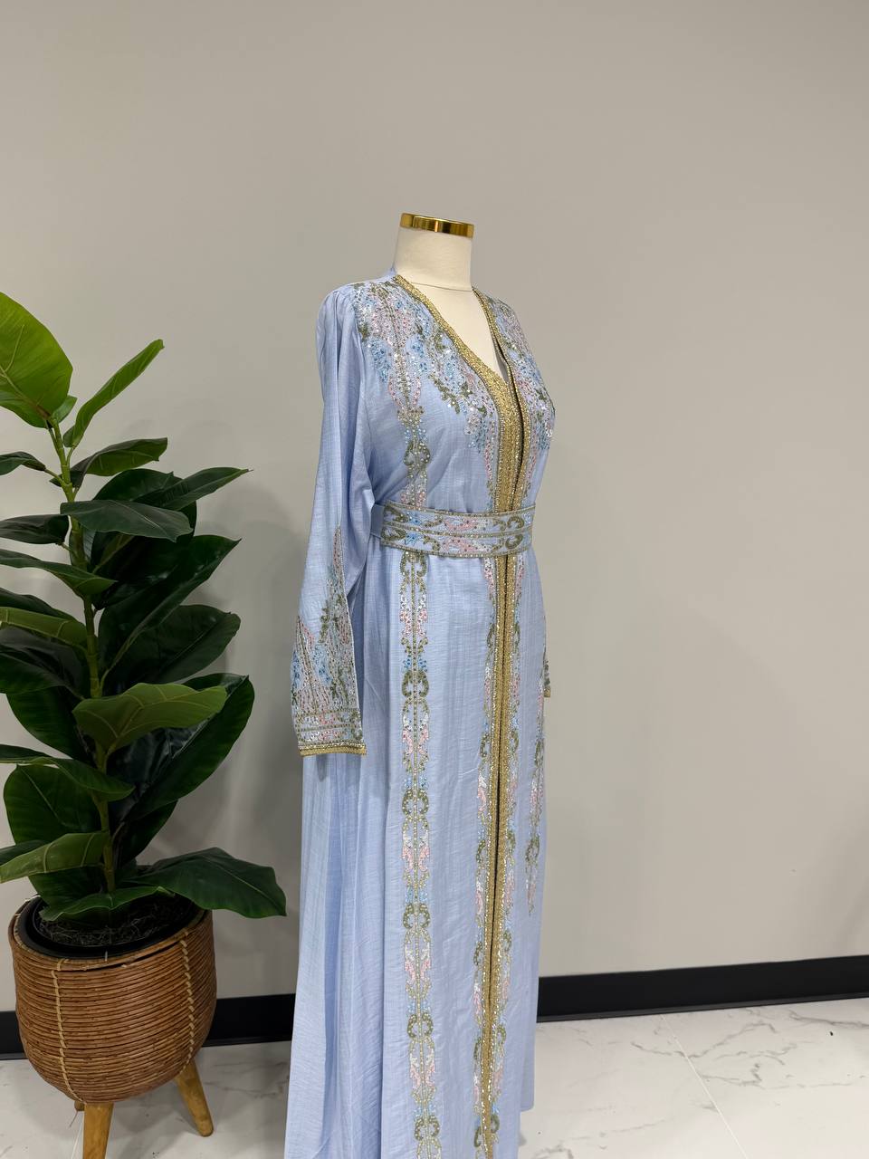 Pastel Luxe Linen Caftan