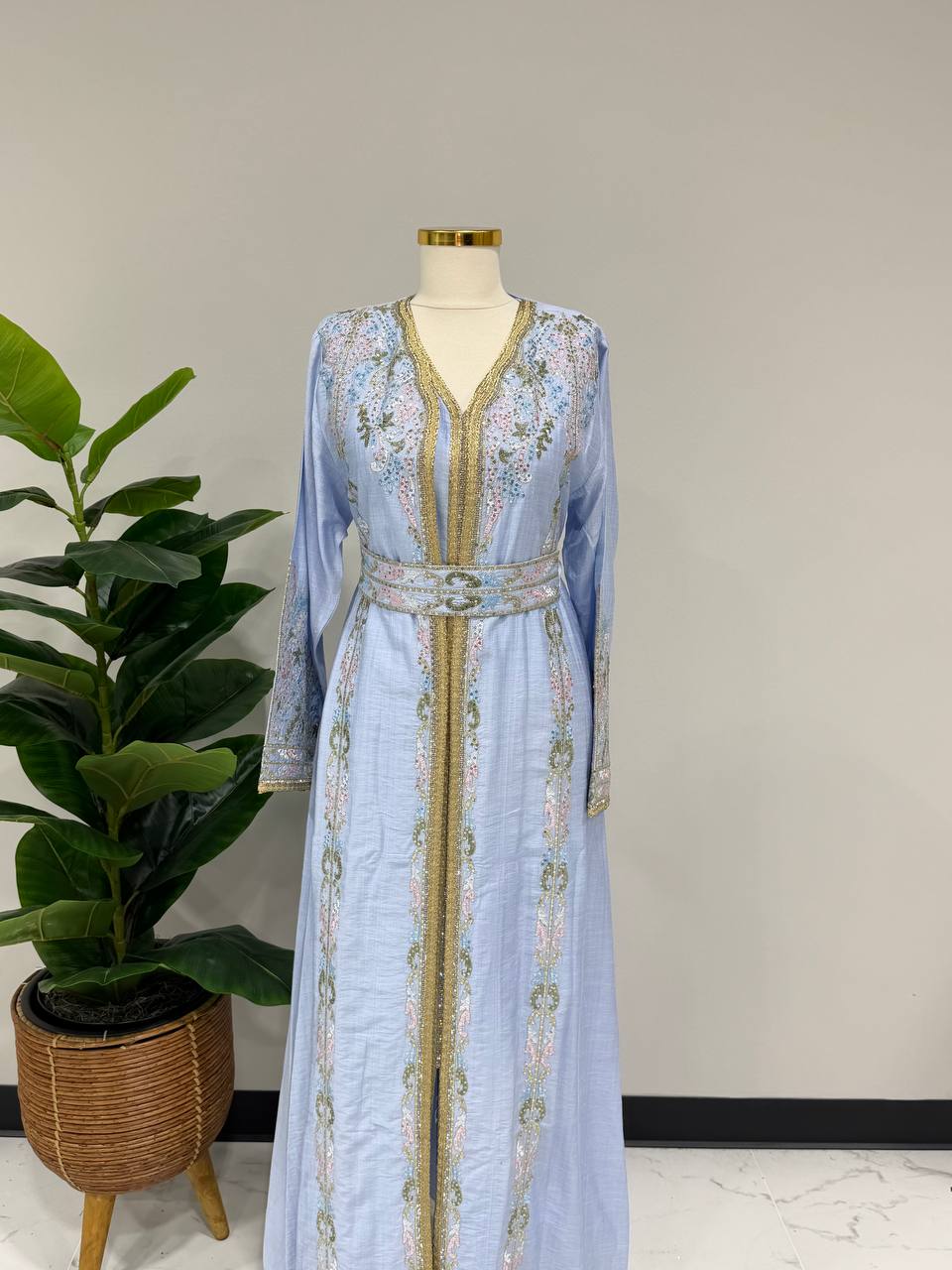 Pastel Luxe Linen Caftan