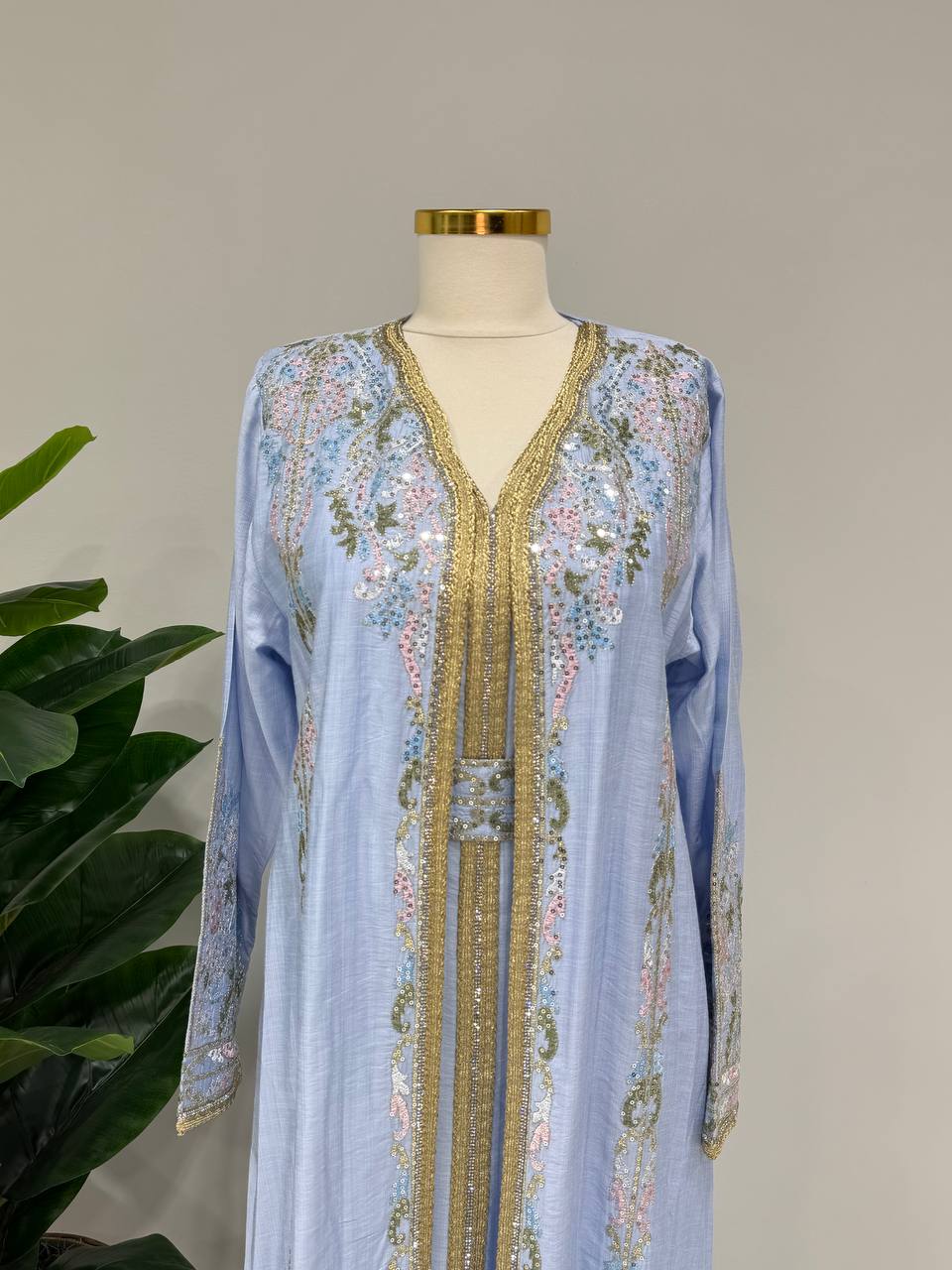 Pastel Luxe Linen Caftan