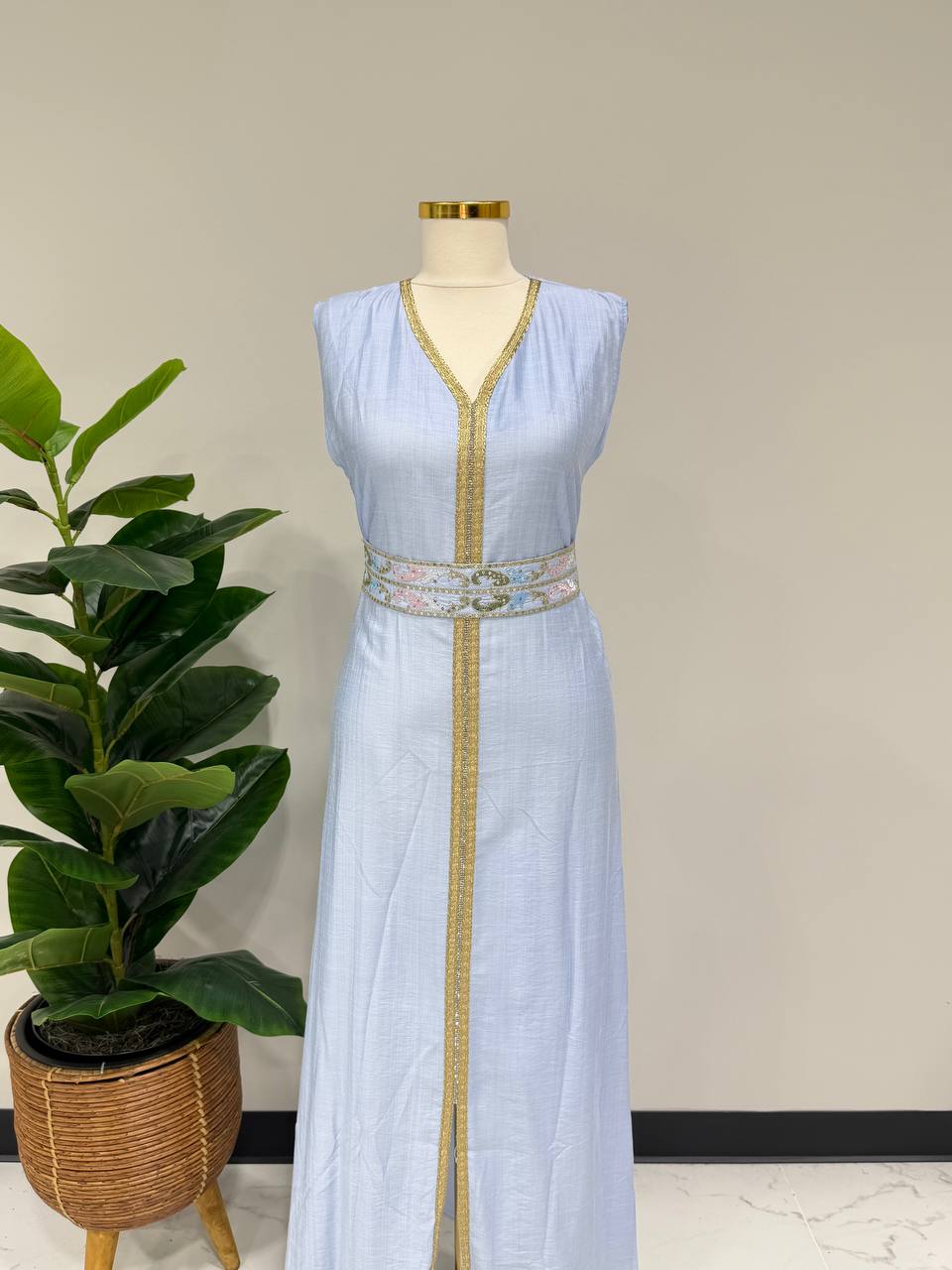 Pastel Luxe Linen Caftan