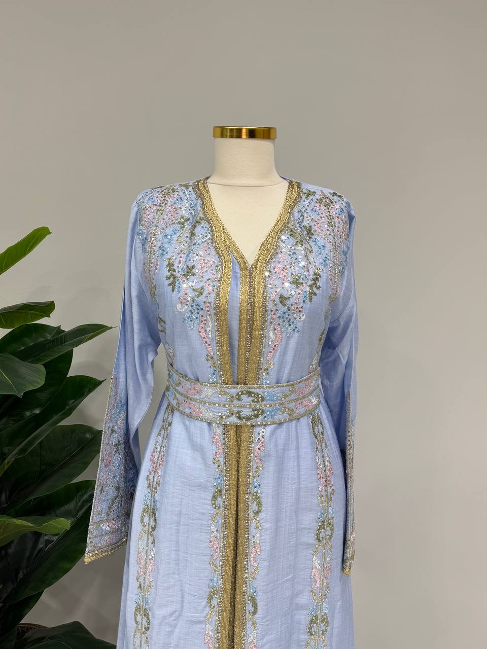 Pastel Luxe Linen Caftan
