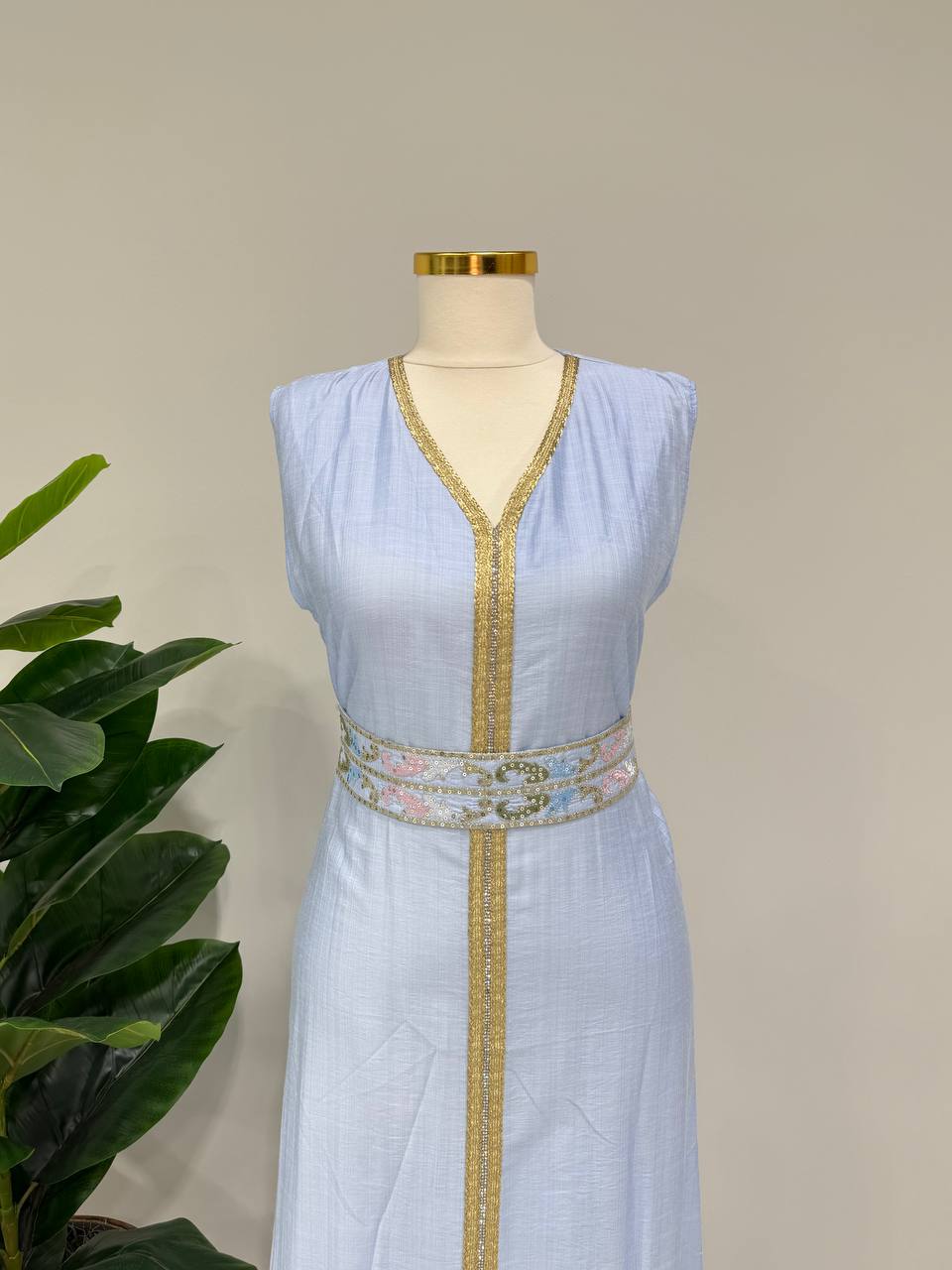 Pastel Luxe Linen Caftan
