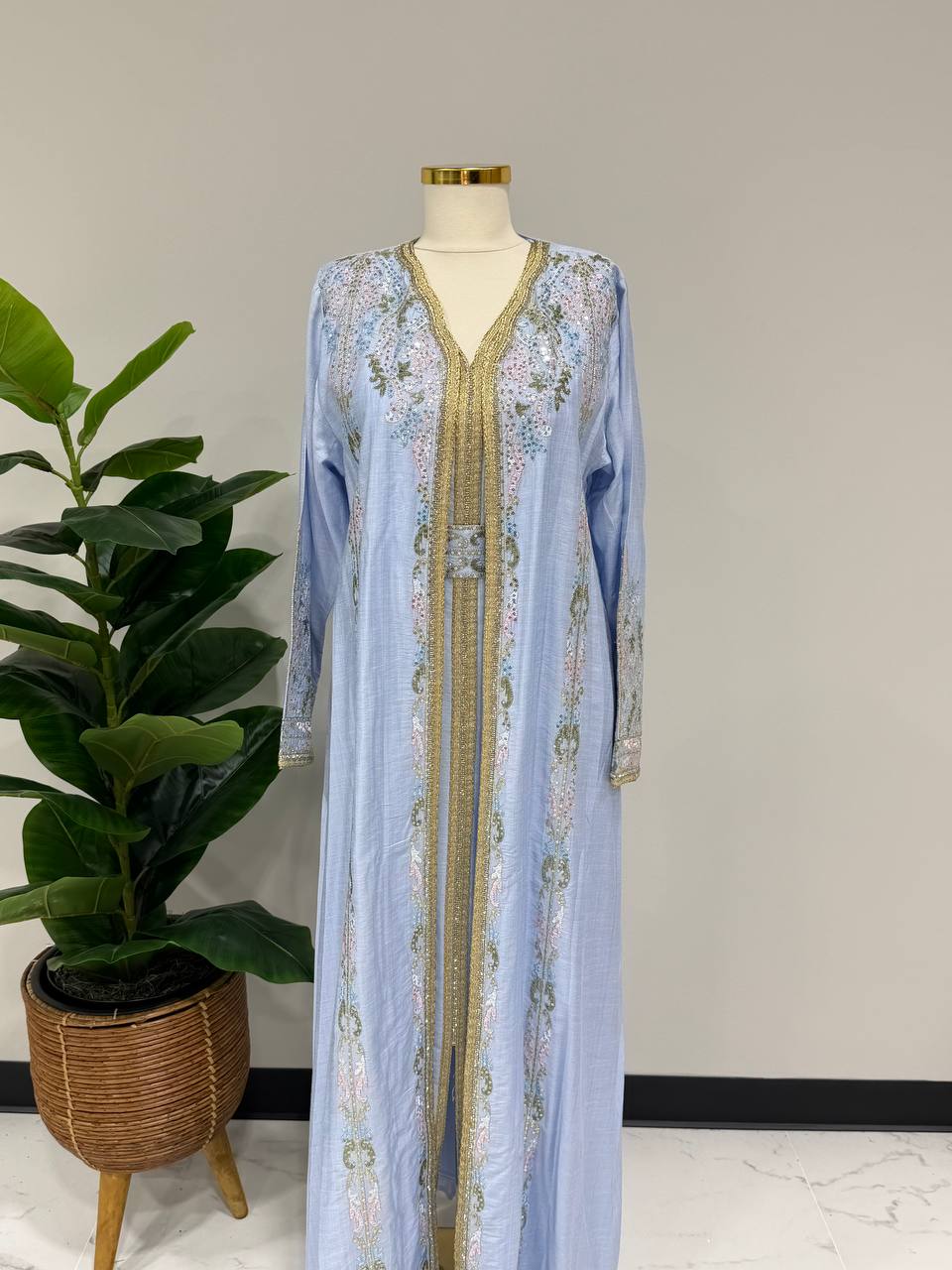 Pastel Luxe Linen Caftan