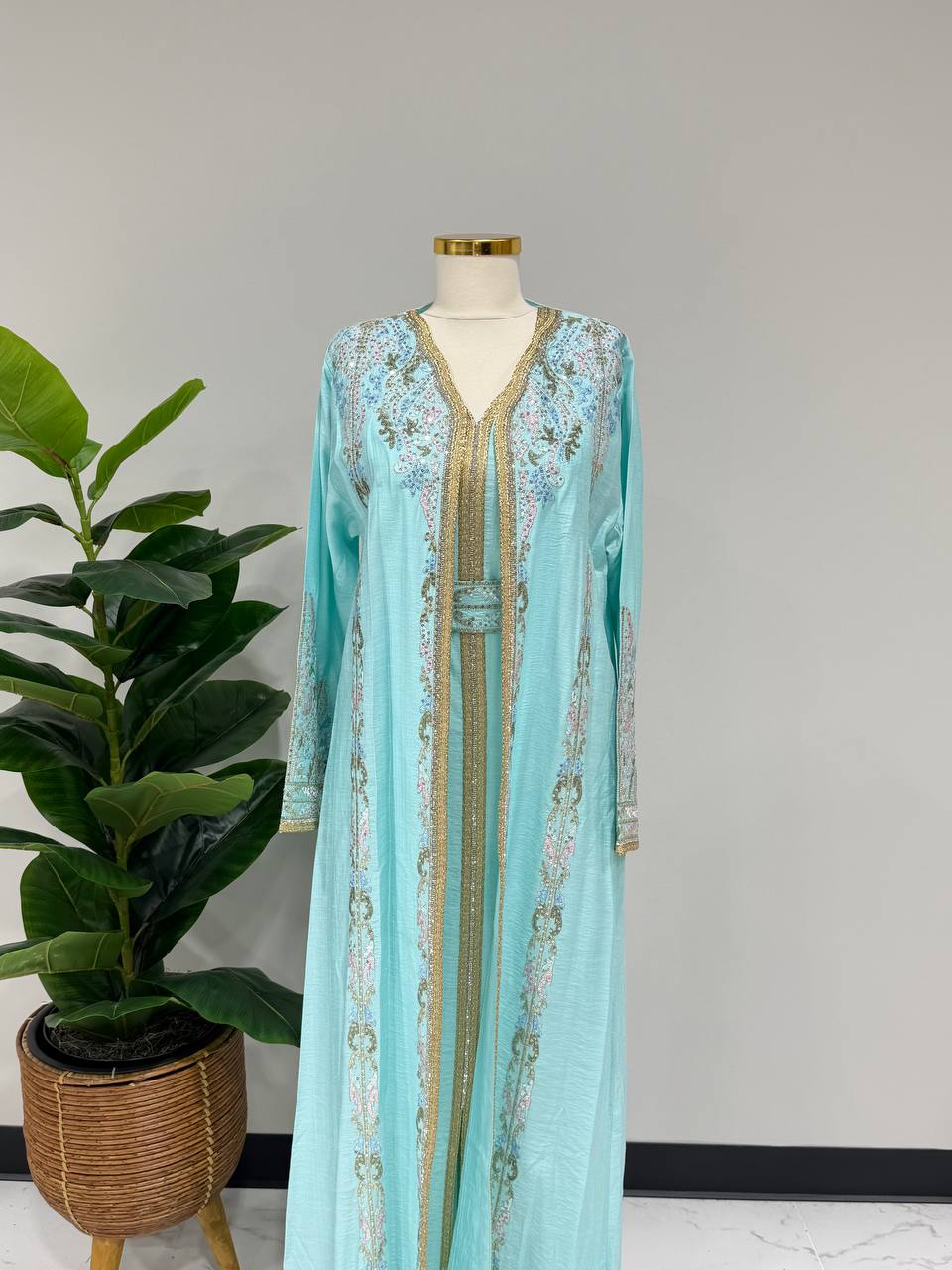 Pastel Luxe Linen Caftan