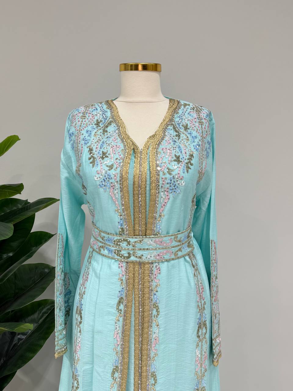 Pastel Luxe Linen Caftan