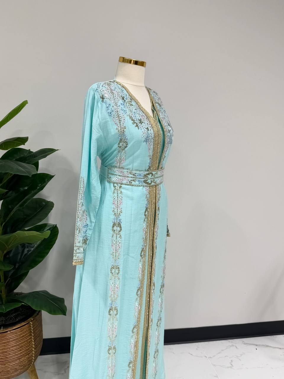 Pastel Luxe Linen Caftan