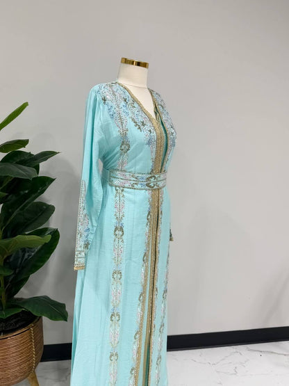 Pastel Luxe Linen Caftan