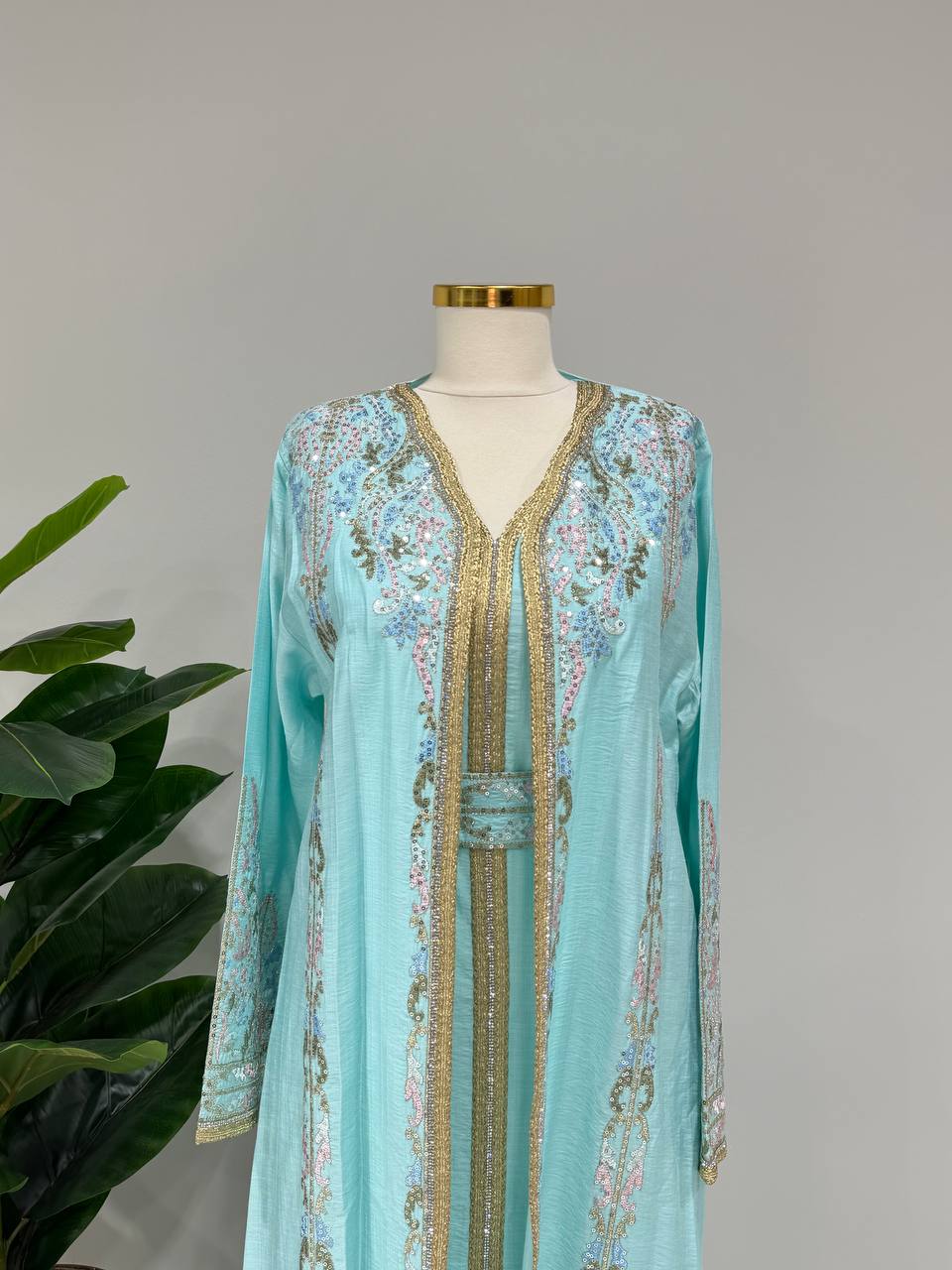 Pastel Luxe Linen Caftan