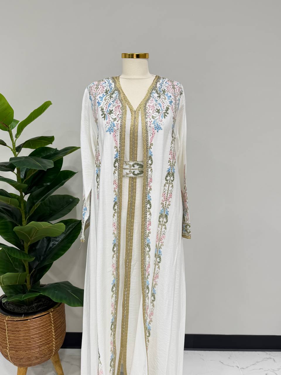 Pastel Luxe Linen Caftan