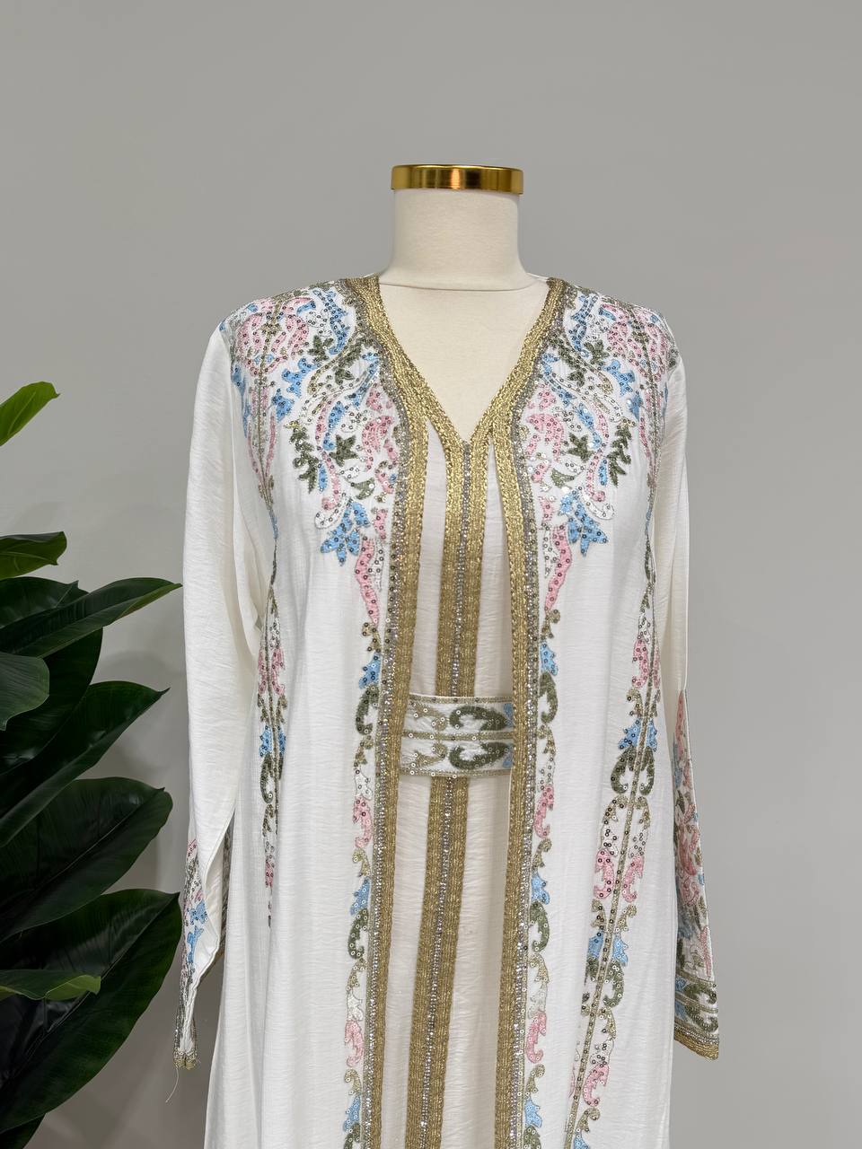Pastel Luxe Linen Caftan