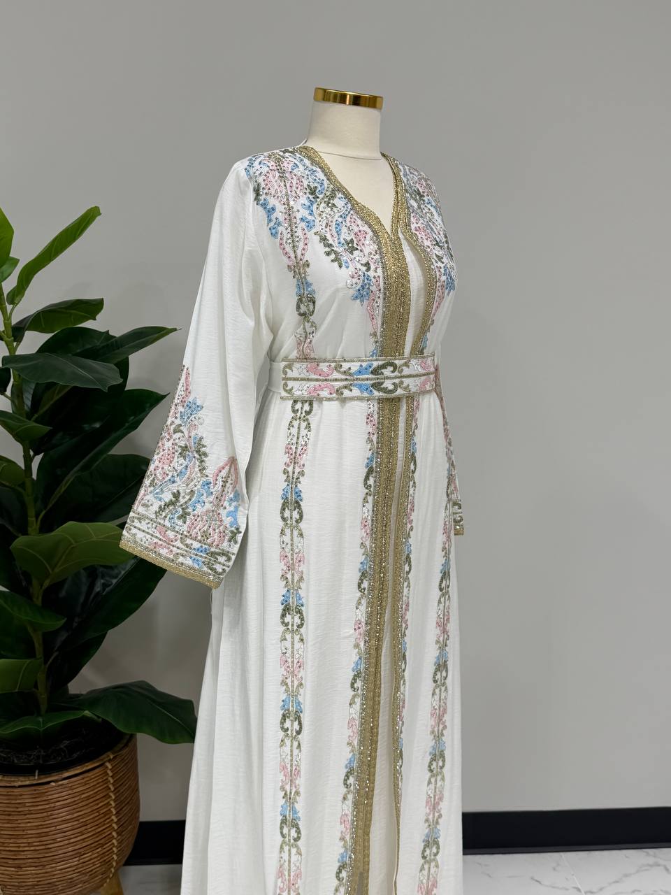 Pastel Luxe Linen Caftan