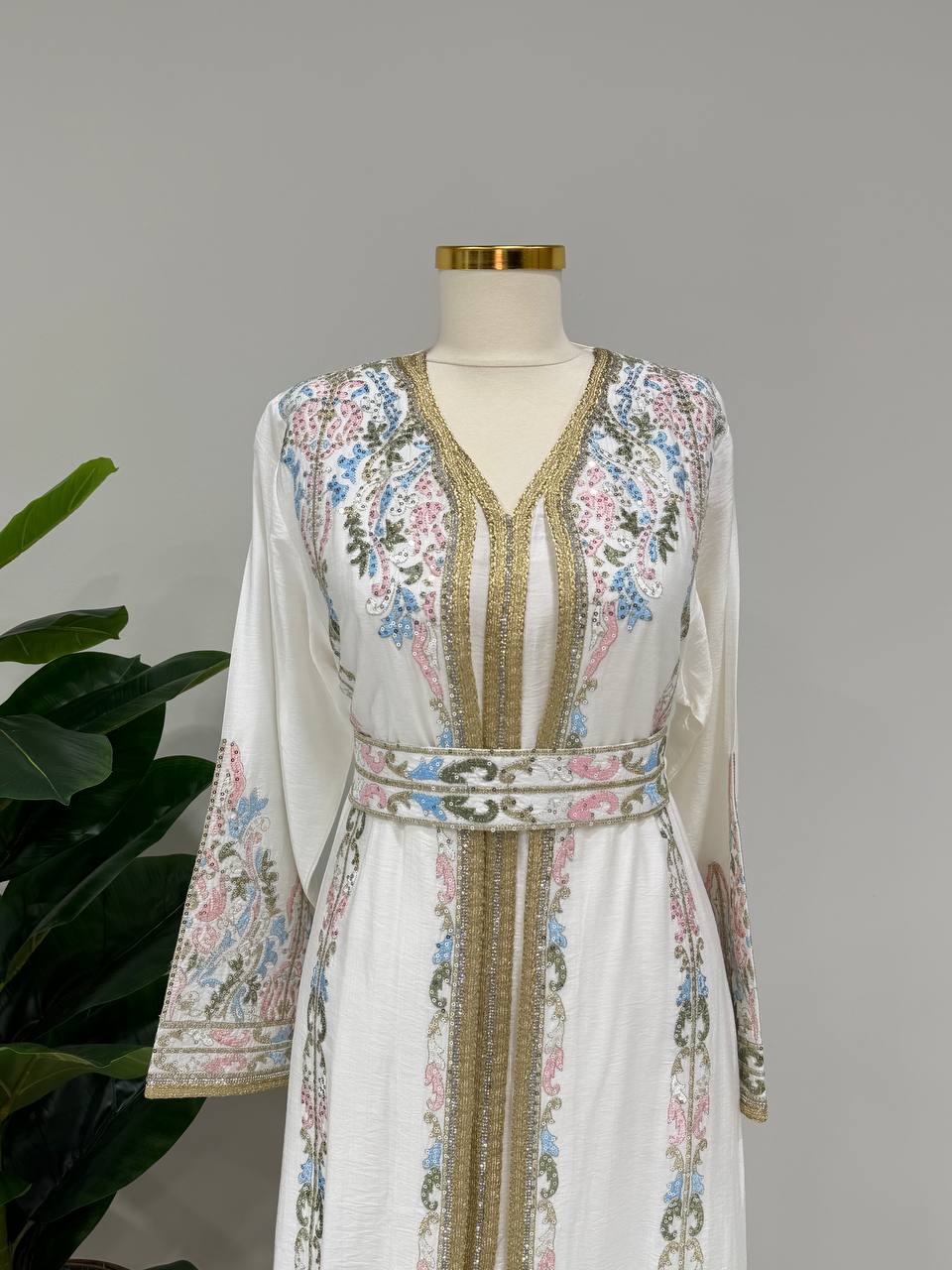 Pastel Luxe Linen Caftan