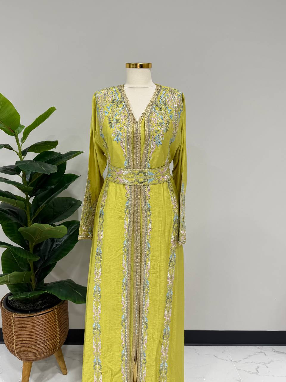 Pastel Luxe Linen Caftan