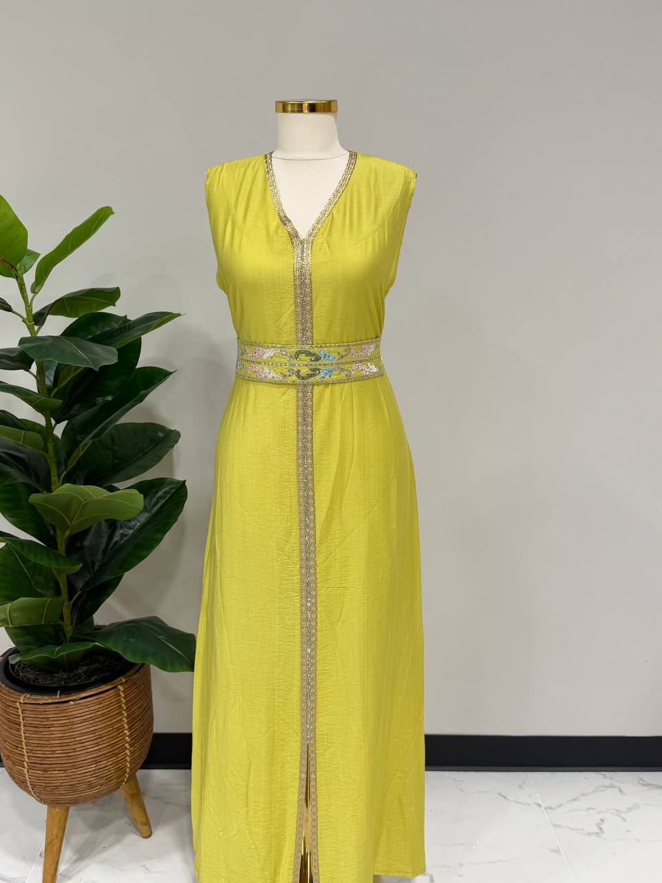 Pastel Luxe Linen Caftan