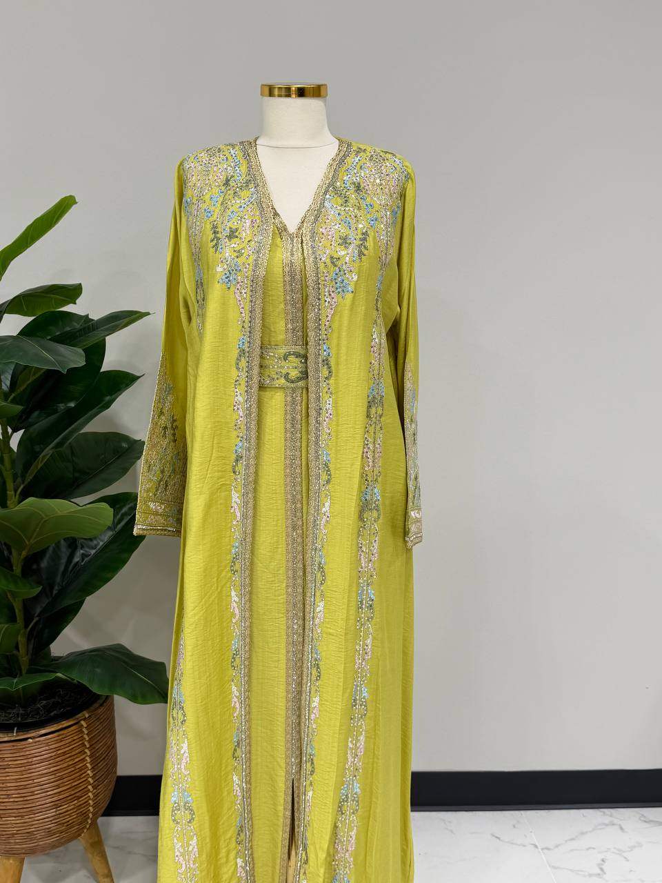Pastel Luxe Linen Caftan
