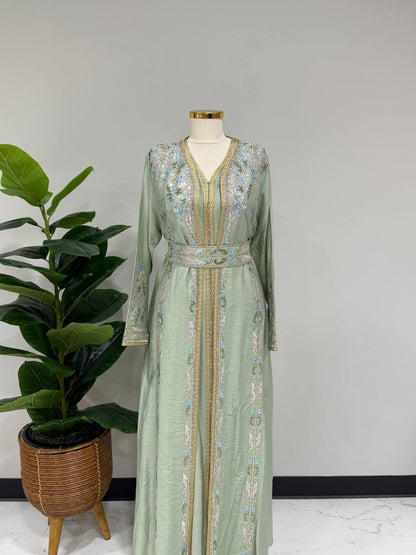 Pastel Luxe Linen Caftan