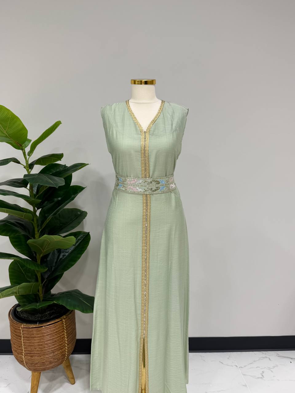 Pastel Luxe Linen Caftan