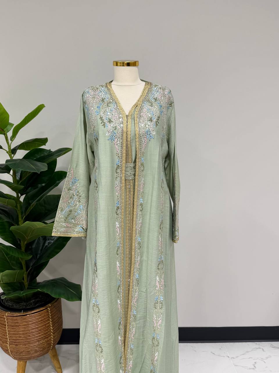 Pastel Luxe Linen Caftan