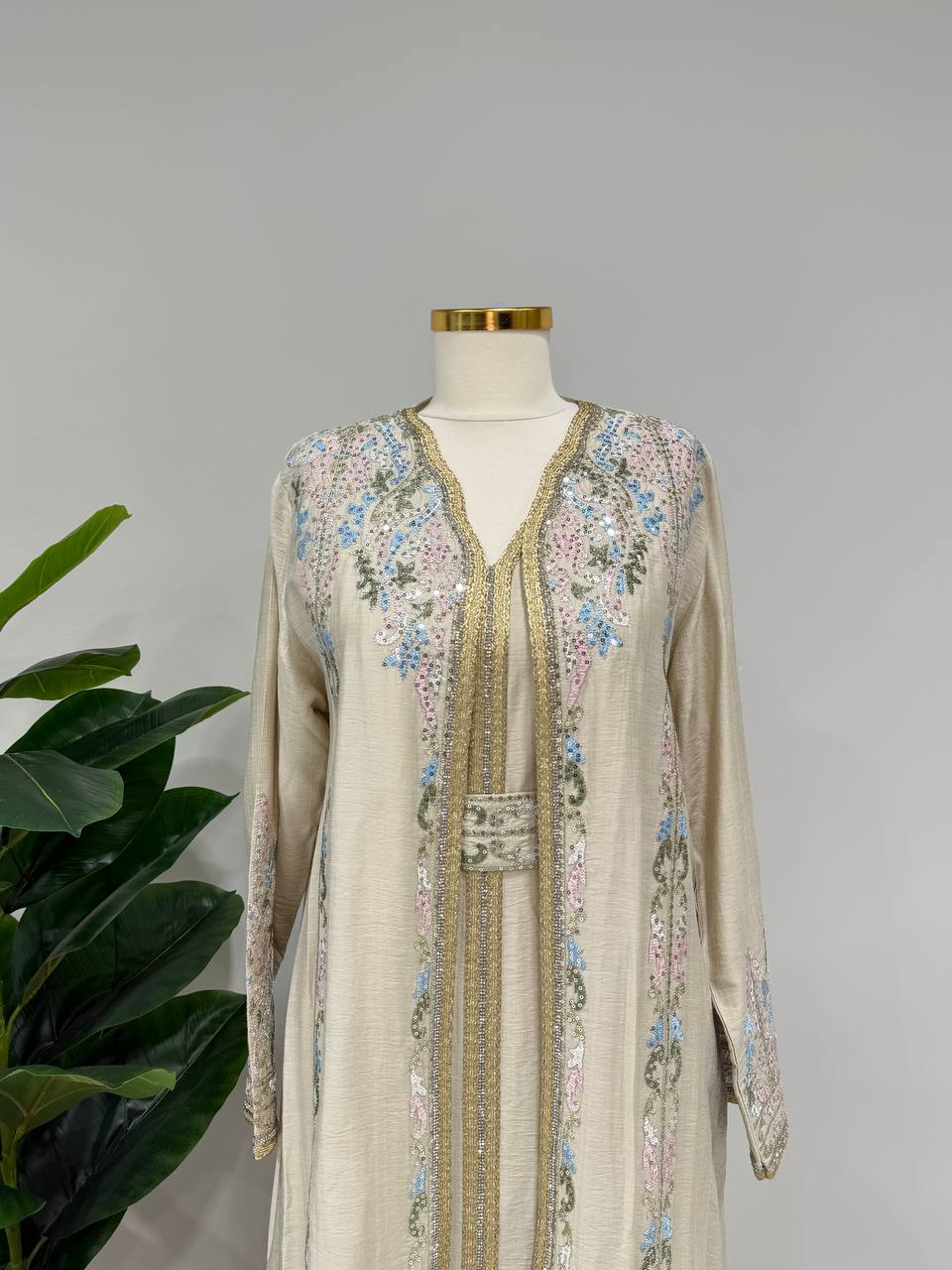Pastel Luxe Linen Caftan