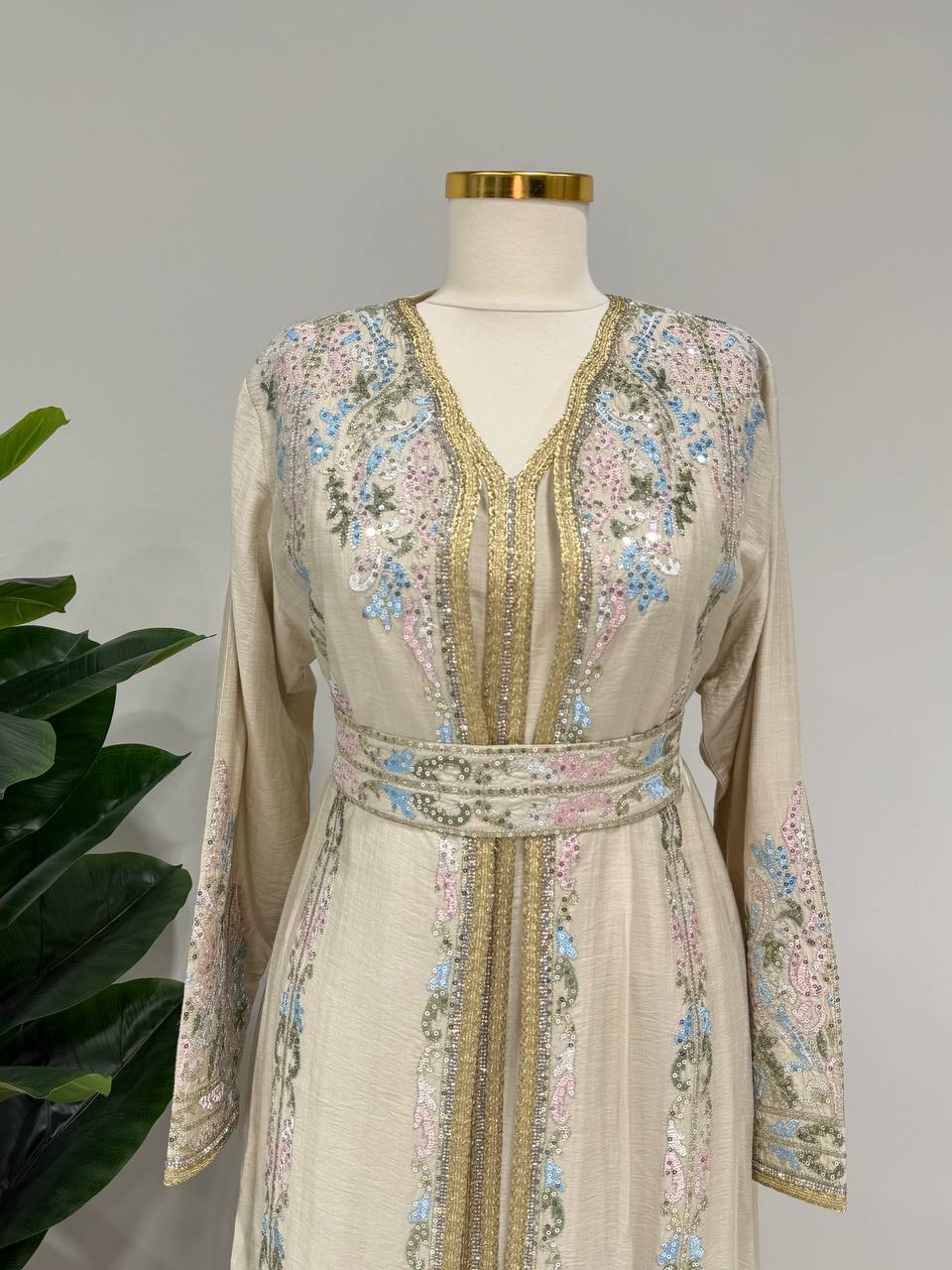 Pastel Luxe Linen Caftan