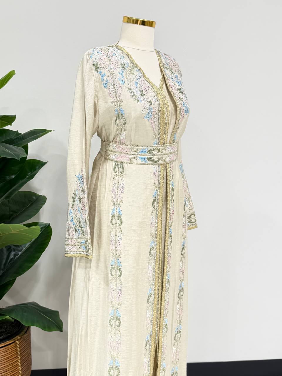Pastel Luxe Linen Caftan