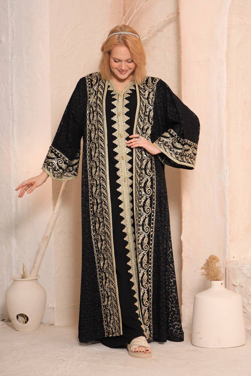 Royal Crystal Tulle Caftan