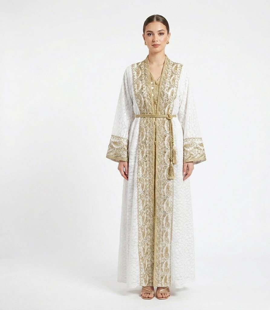 Royal Crystal Tulle Caftan
