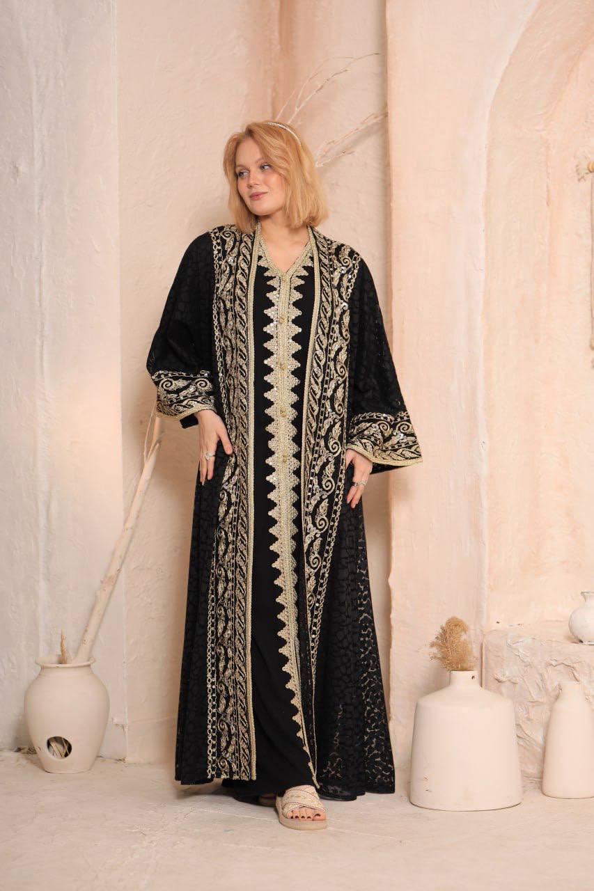 Royal Crystal Tulle Caftan