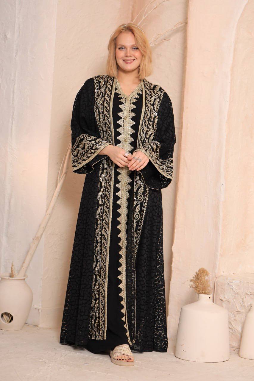 Royal Crystal Tulle Caftan