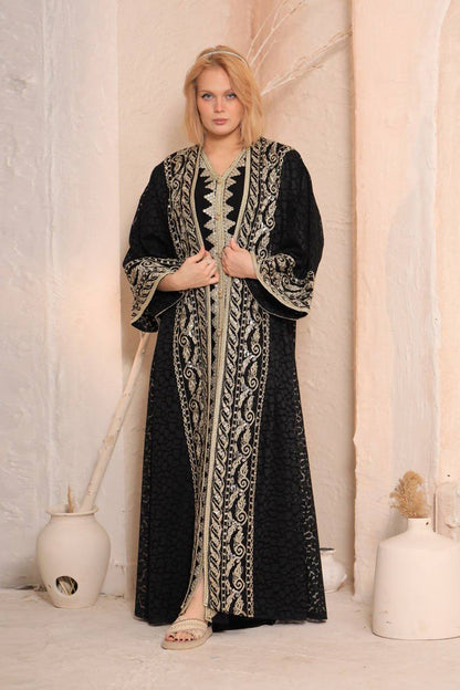 Royal Crystal Tulle Caftan